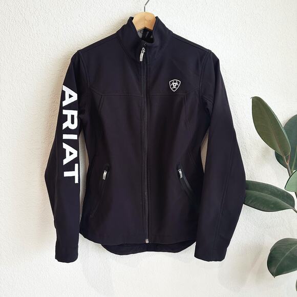 Ariat Jackets & Blazers - Ariat Womens New Team Softshell Jacket Small Black Full Zip Equestrian Riding